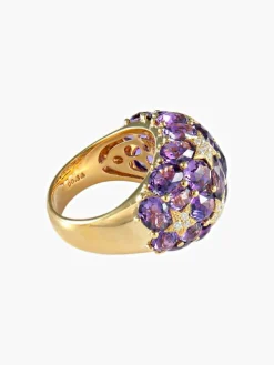 Bague Boule Améthystes