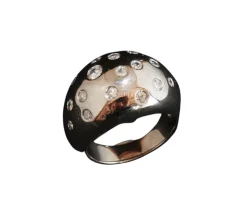 Bague Boule Diamants, Or Blanc