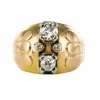 Bague boule duo de diamants