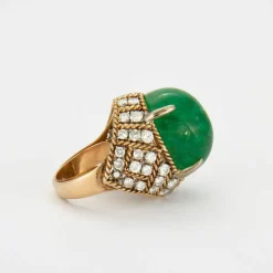 Bague Boule Emeraude