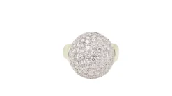 Bague boule Or jaune Diamants