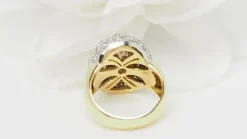Bague boule Or jaune Diamants