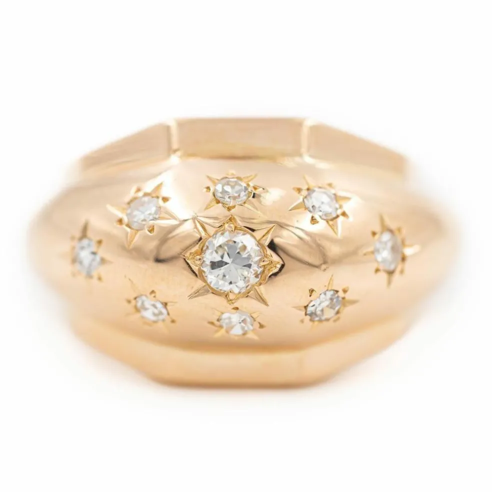 Bague Boule Or rose Diamant