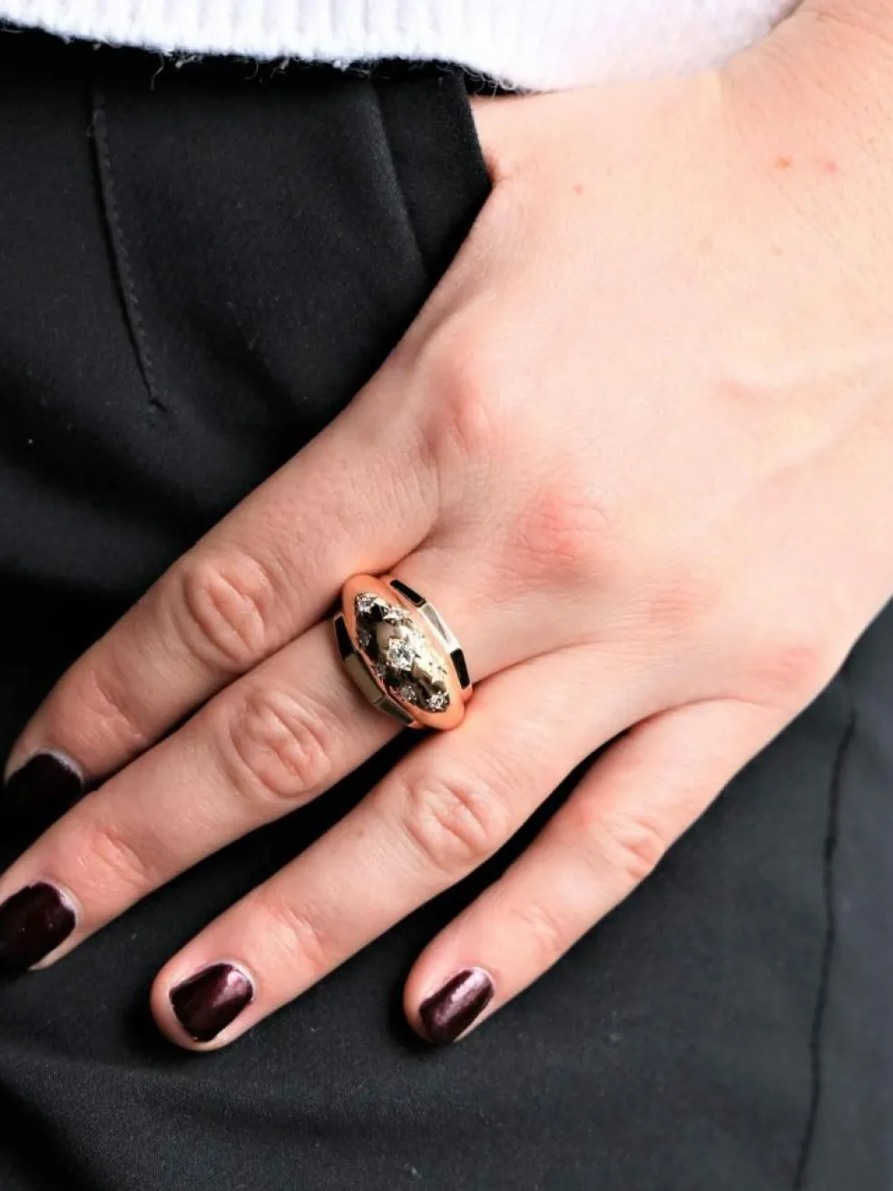Bague Boule Or rose Diamant
