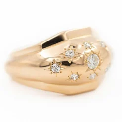 Bague Boule Or rose Diamant