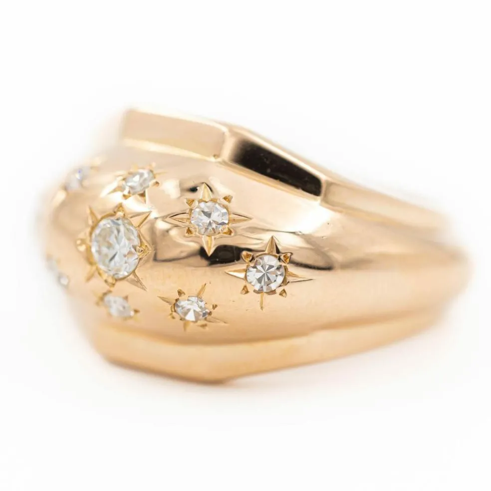 Bague Boule Or rose Diamant