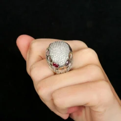 Bague Boule Pavage Diamants et pierres fines