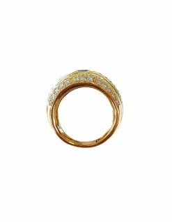 Bague boule saphir et diamants