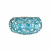 Bague Boule Topazes bleues