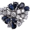 Bague Bouquet saphirs et diamants en or blanc