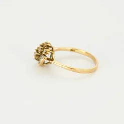 Bague bouton diamants