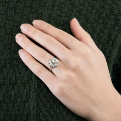 Bague brillants or blanc diamants