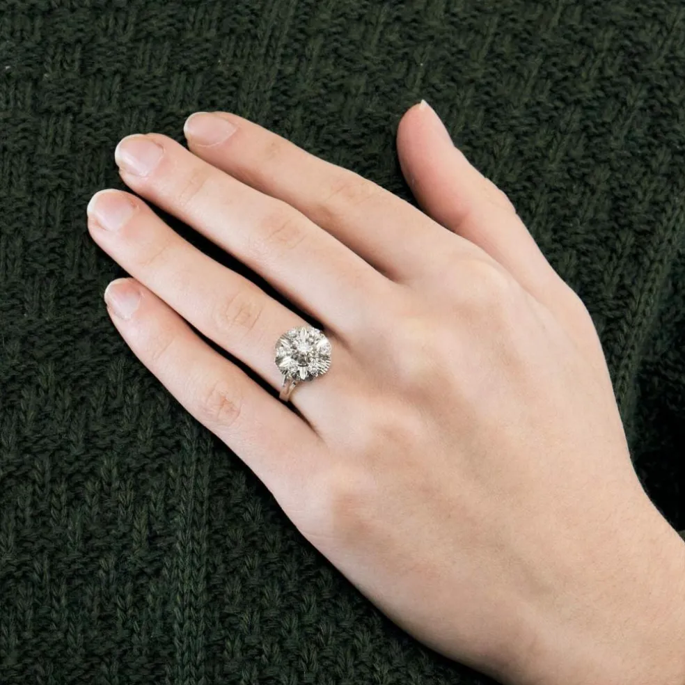 Bague brillants or blanc diamants
