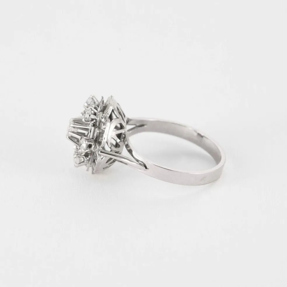 Bague brillants or blanc diamants