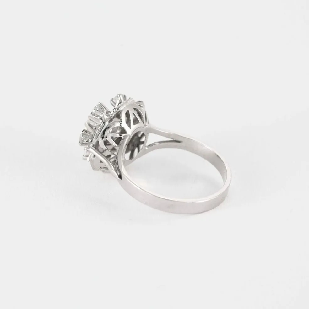 Bague brillants or blanc diamants