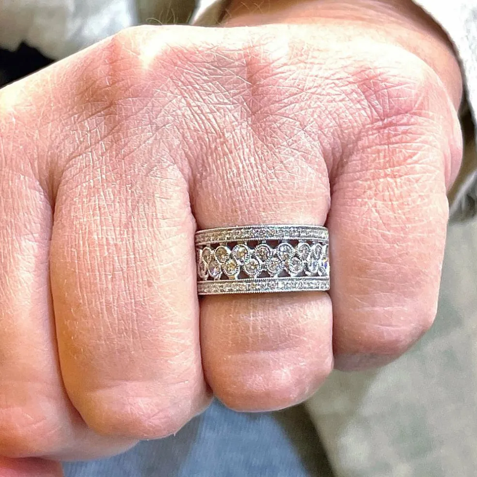 Bague bulles de Diamants Platine