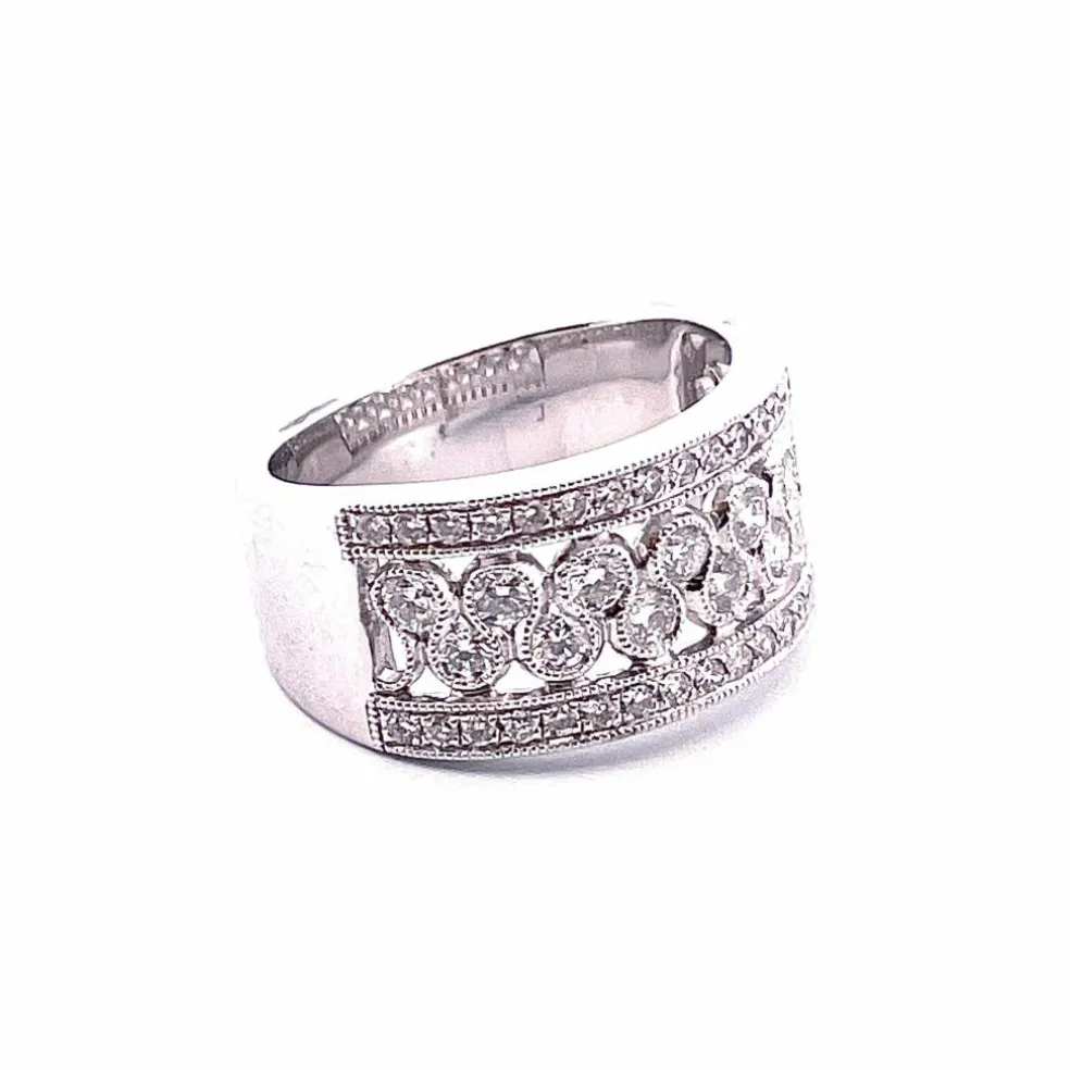 Bague bulles de Diamants Platine
