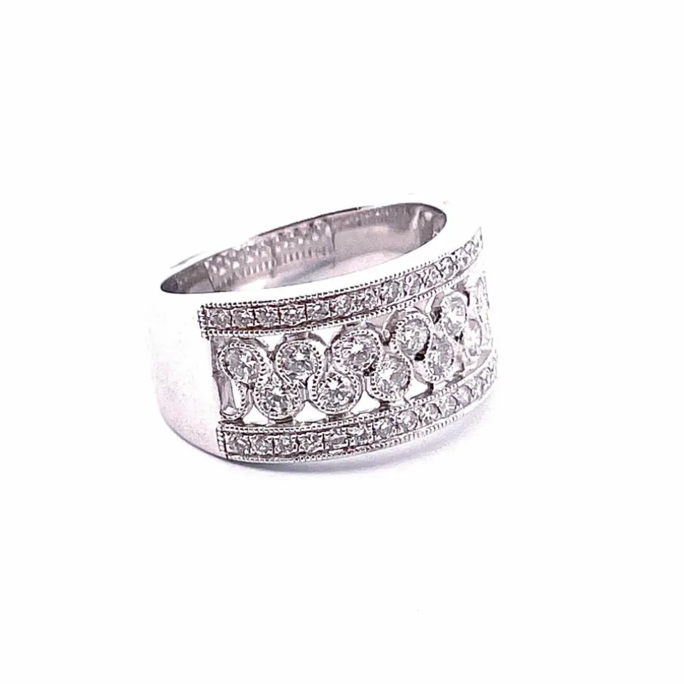 Bague bulles de Diamants Platine