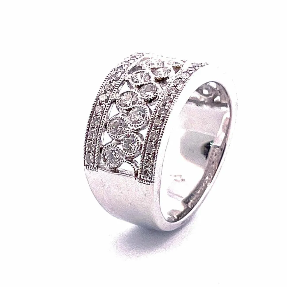 Bague bulles de Diamants Platine