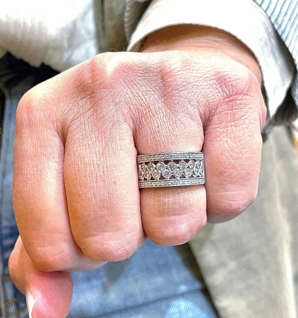 Bague bulles de Diamants Platine