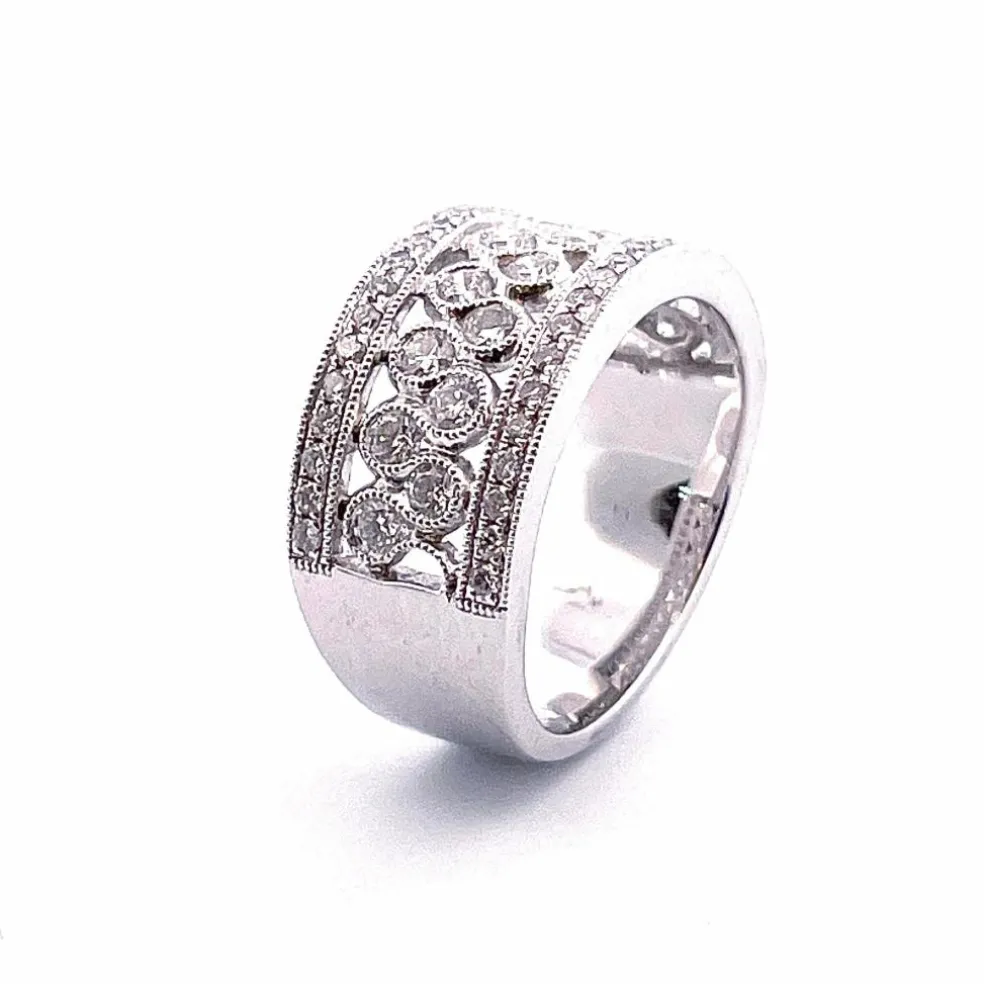 Bague bulles de Diamants Platine