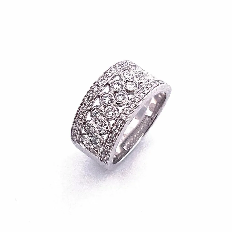 Bague bulles de Diamants Platine