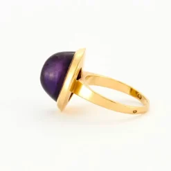 Bague Cabochon Améthyste Or Jaune