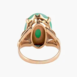 Bague cabochon de jade