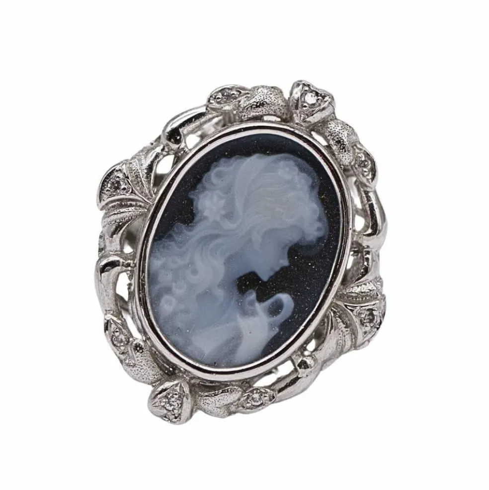 Bague CAMAFEO en or blanc et diamants