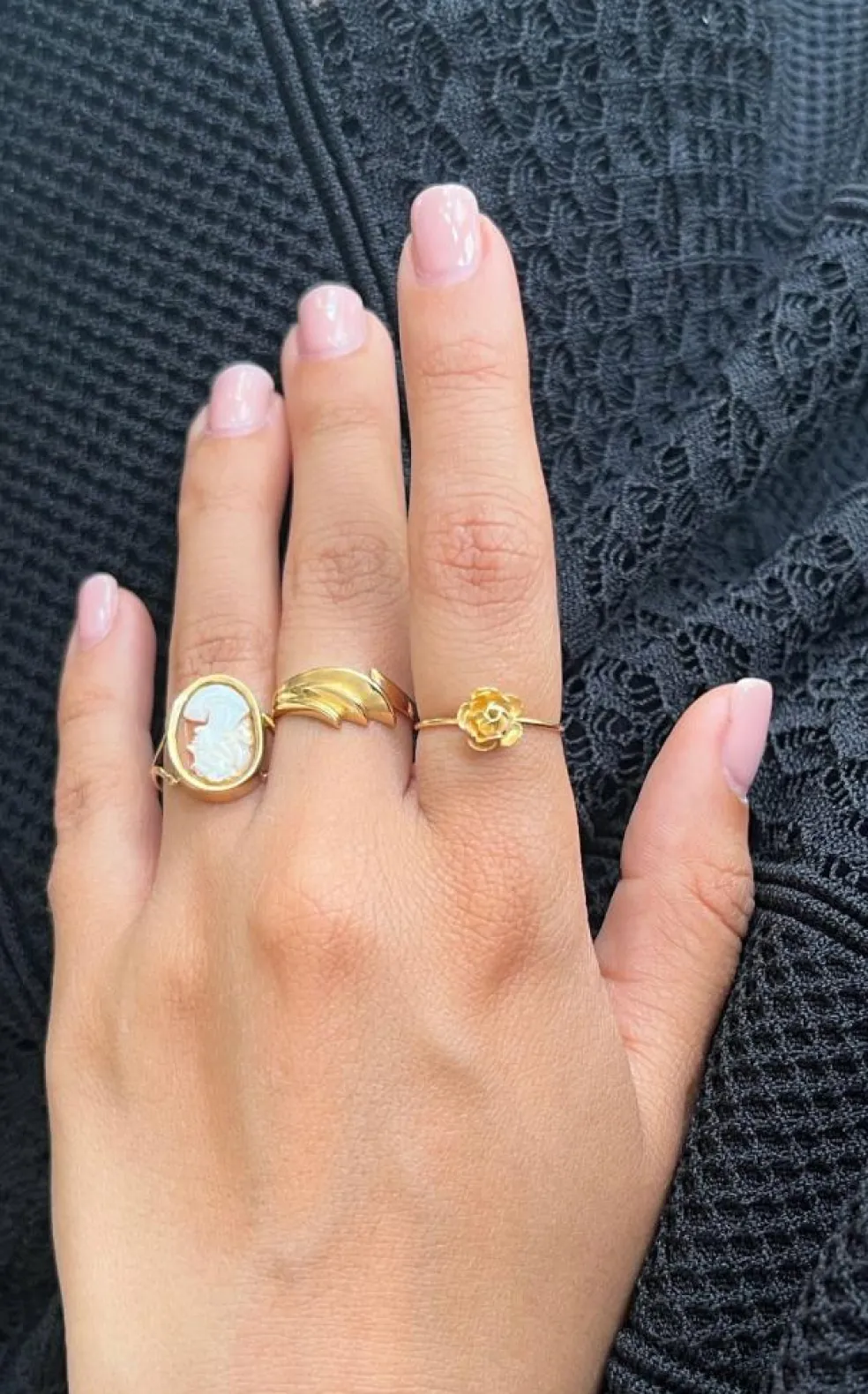 Bague camée antique en or