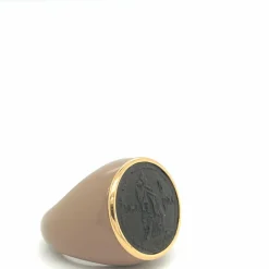 Bague Camée Bakélite Or Jaune