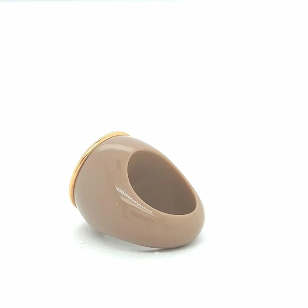 Bague Camée Bakélite Or Jaune