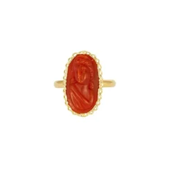 Bague Camée Corail