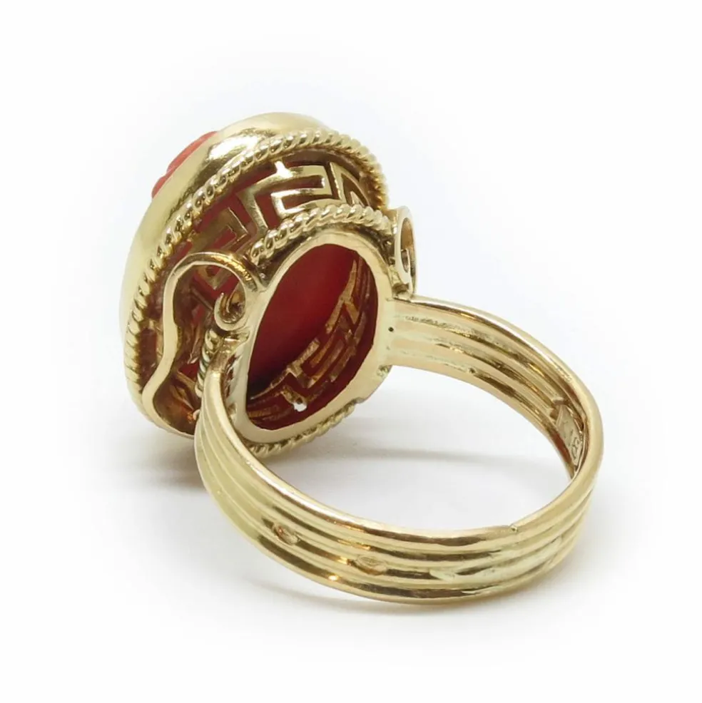 Bague Camée Corail