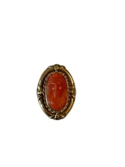 Bague camée Or jaune Corail