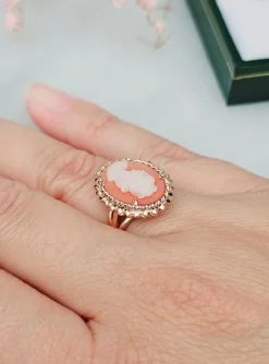 Bague camée or rose