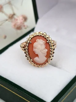 Bague camée or rose