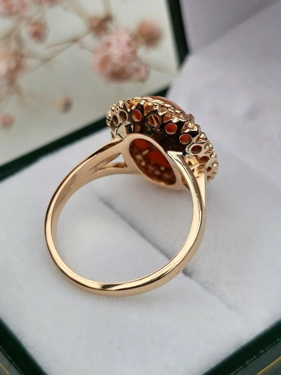 Bague camée or rose