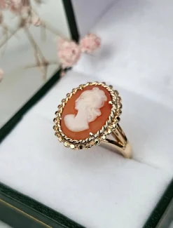 Bague camée or rose