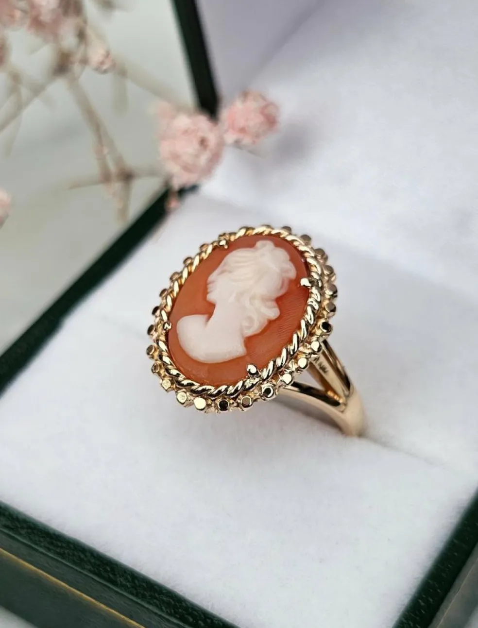Bague camée or rose