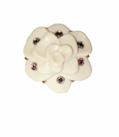 Bague Camélia Saphirs Et Améthystes