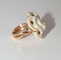 Bague Camélia Saphirs Et Améthystes