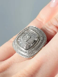 Bague Carrée Diamants