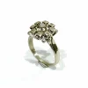 Bague Carrée Or Blanc Diamants