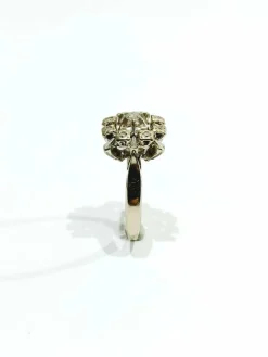 Bague Carrée Or Blanc Diamants