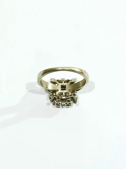 Bague Carrée Or Blanc Diamants