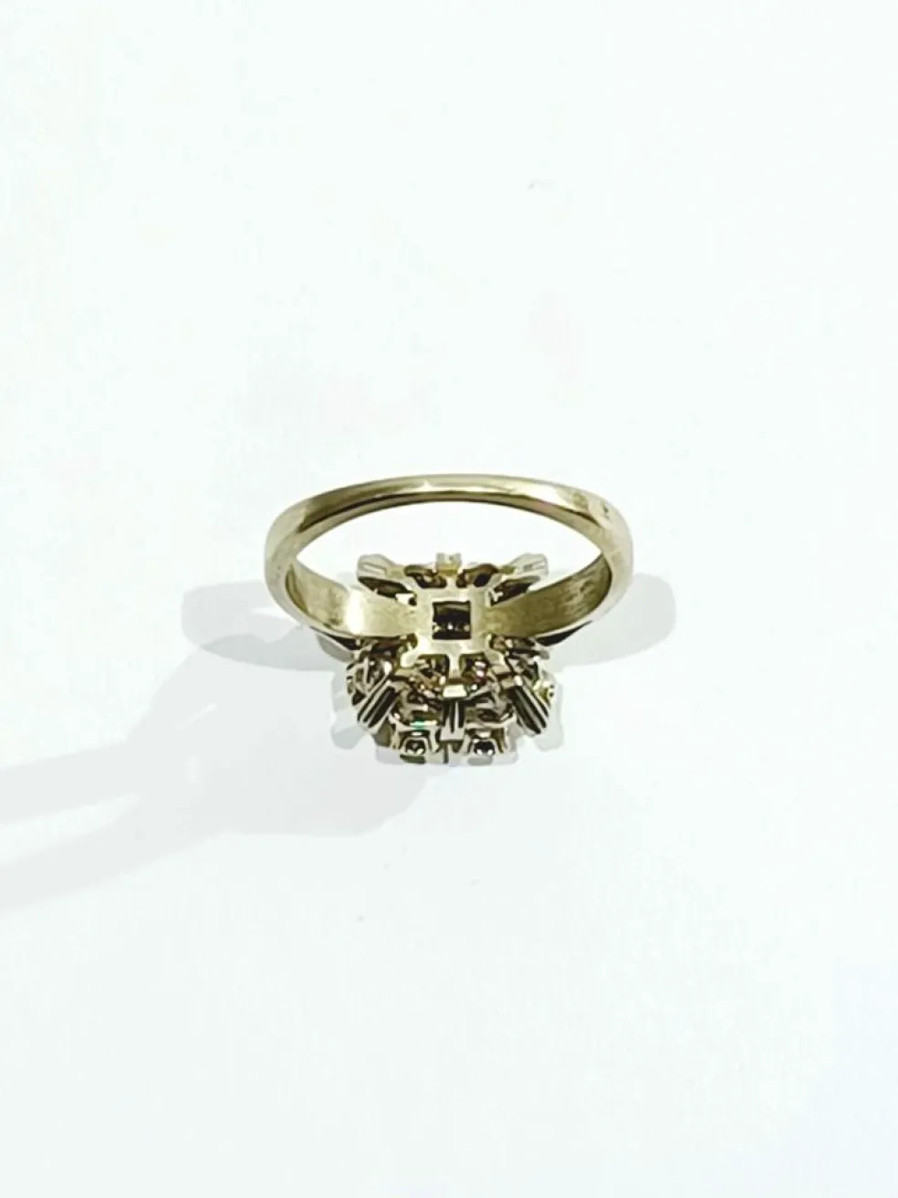 Bague Carrée Or Blanc Diamants