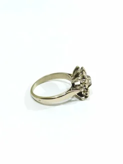 Bague Carrée Or Blanc Diamants