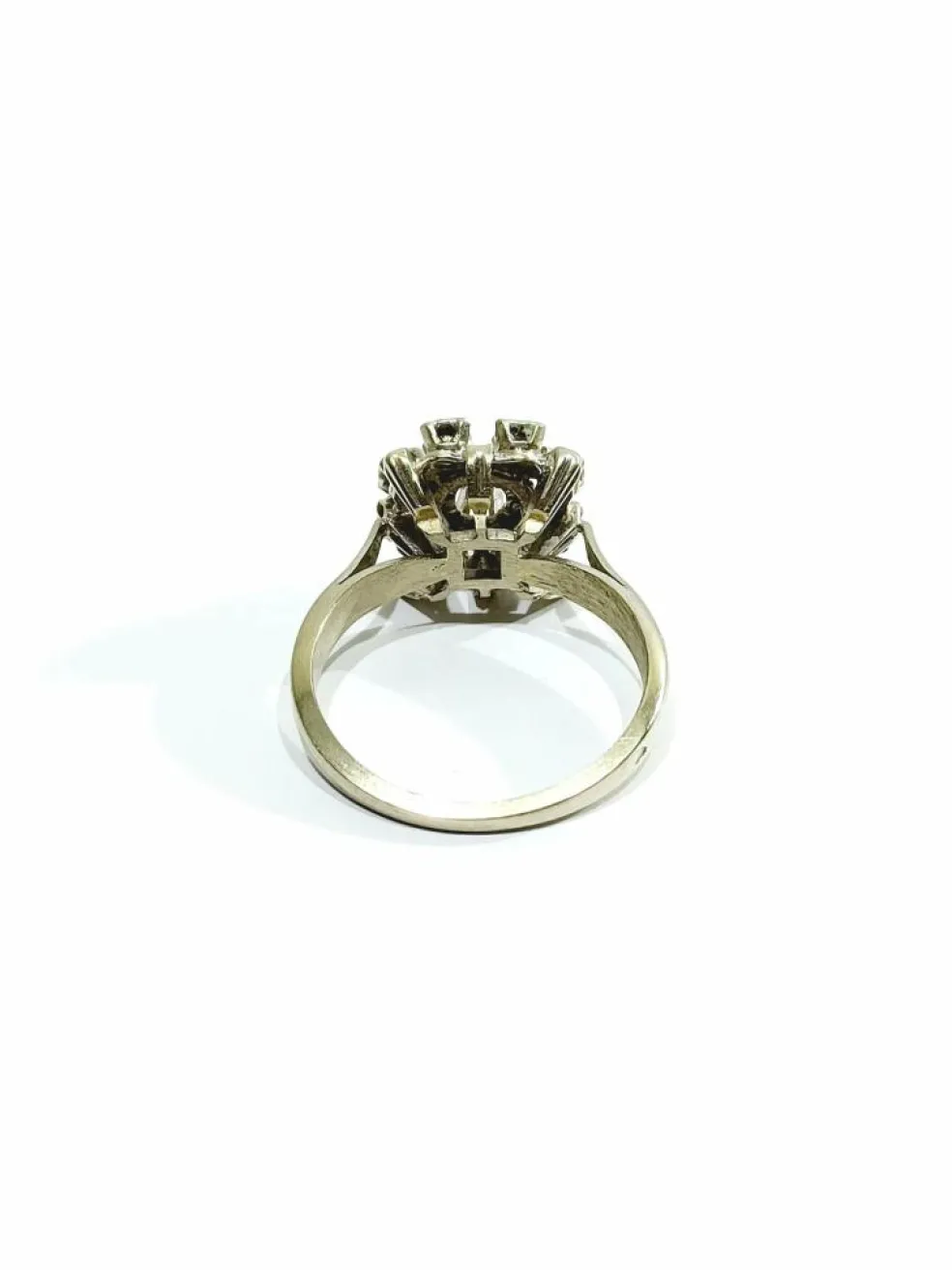 Bague Carrée Or Blanc Diamants