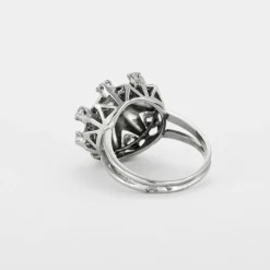 Bague Carrousel - platine, or gris et diamants